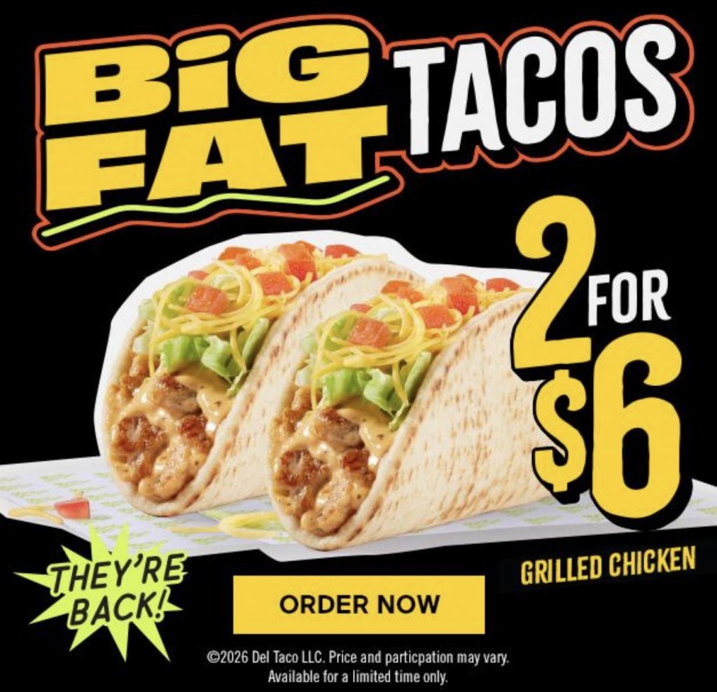 Del Taco Deals on May 1, 2026